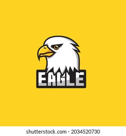 eagle e-sport logo with yellow background