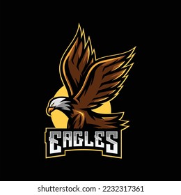 eagle esport mascot design illustrations