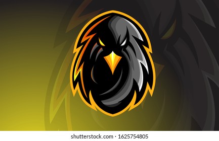 Eagle E-sport Mascot Logo Design, Illustration Vector