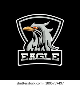 plantilla de logotipo del equipo de apoyo de Eagle