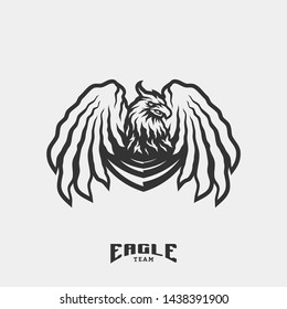 Eagle eSports Logo Design Vector. Eagle Team Mascot Gaming Logo Concepts.