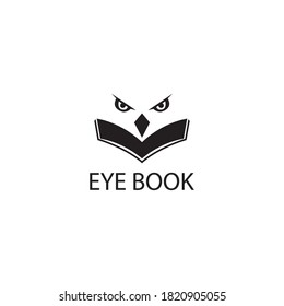eagle eye book creativo logo gráfico negro vector