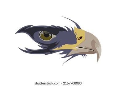 Eagle Eye Line Art Style Vector Stock Vector (Royalty Free) 2167708083 ...