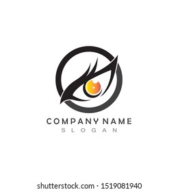 Eagle eye logo concept design template