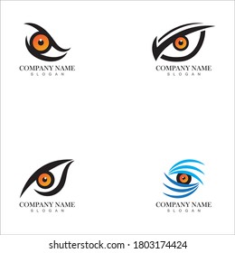 Eagle eye logo concept design template
