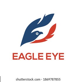 Eagle eye logo design concept free vector image