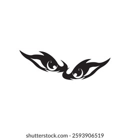 Eagle eye logo design forming eyes that are staring sharply vision