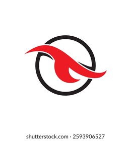 Eagle eye logo design forming eyes that are staring sharply vision
