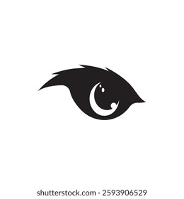 Eagle eye logo design forming eyes that are staring sharply vision