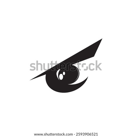 Eagle eye logo design forming eyes that are staring sharply vision