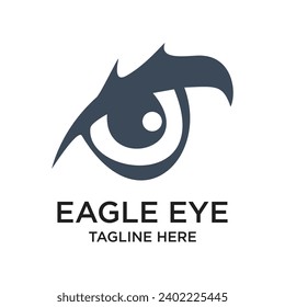 Eagle eye logo design simple concept Premium Vector