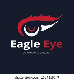 eagle Eye logo design trendy design vector illustration. Simple and elegant eagle eye deign