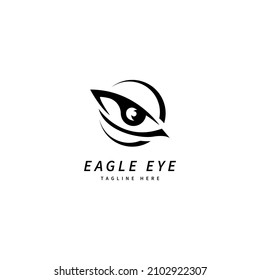 Eagle Eye Logo. Sharp Vision Logo Flat Design vector Template Element