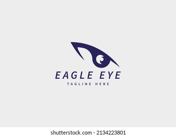 Eagle Eye Logo. Sharp Vision Logo Flat Design vector Template Element