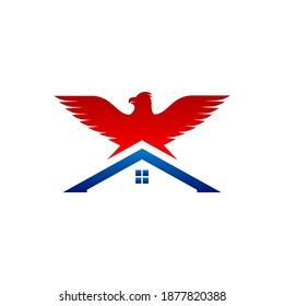 Eagle Eye Roofing Logo Design Vector