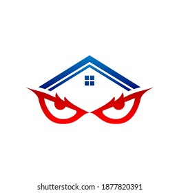 eagle eye roofing logo design vector