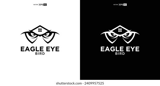 Inspiración en el diseño del logotipo del vector Eagle Eyes Bird Hawk