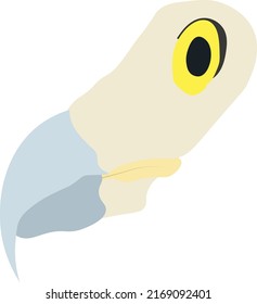 eagle face bird beak grey flat beak logo yellow