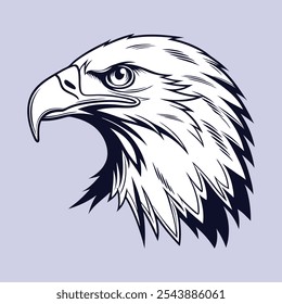 Eagle Face Icon Vector Illustration Art for Wildlife and Nature-Inspired Design