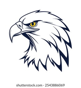 Eagle Face Icon Vector Illustration Art for Wildlife and Nature-Inspired Design