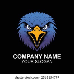 eagle face logo design. Eagle logo for business. Flying bird logo