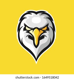 eagle face logo design vectro illustration