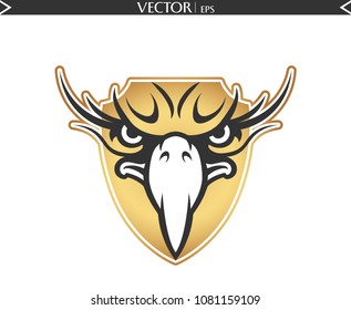 Eagle Face Logo Shield