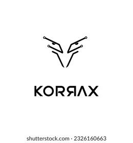 Eagle Face Token Crypto Symbol Logo Black Sign Technology Icono Diseño