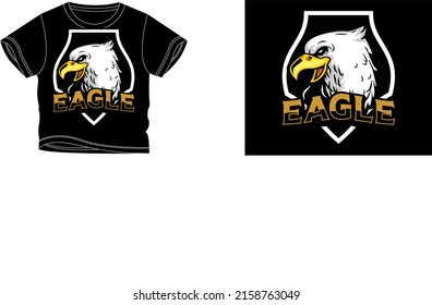 eagle face t-shirt design background color is a black and t-shirt color is a black beautiful color and beautiful design