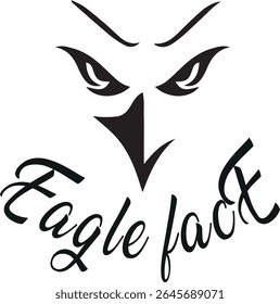 Eagle Face Typographic Logo Design