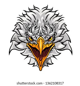 Eagle face vector clipart