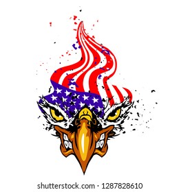 eagle face vector clipart design