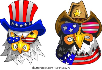 Eagle face vector graphic clipart design