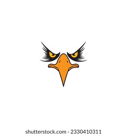 eagle face vector illustration for an icon,symbol or logo. eagle template logo