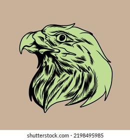 eagle face vector illustration used specifically for advertising branding purposes and so on