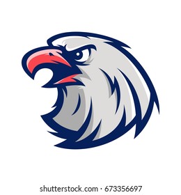Eagle Falcon Bird Animal Wild Mascot Sport Logo Illustration Vector 