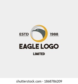 eagle falcon bird logo vector icon illustration