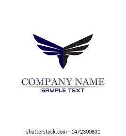 eagle and falcon Black wing logo symbol for a professional designer
