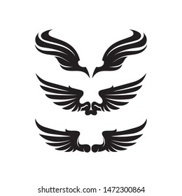 eagle and falcon Black wing logo symbol for a professional designer
