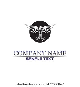 eagle and falcon Black wing logo symbol for a professional designer
