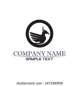 eagle and falcon Black wing logo symbol for a professional designer

