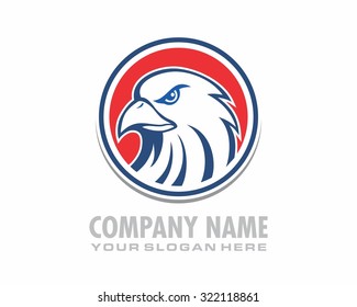 eagle falcon hawk bird head logo image icon cartoon character