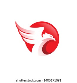 Eagle Falcon Hawk Bird and Wing Illustration Logo Icon