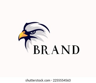 Adler Falken Falken Falkenansicht Stare gezeichnet Art Logo Design Vorlage Illustration