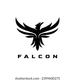 Eagle Falcon Logo Design Template: Vector Illustration.