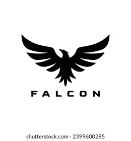 Eagle Falcon Logo Design Template: Vector Illustration.