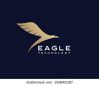 Eagle falcon logo design vector illustration. eagle branding Creative logo design