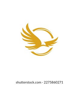 Eagle or falcon logo in modern and simple