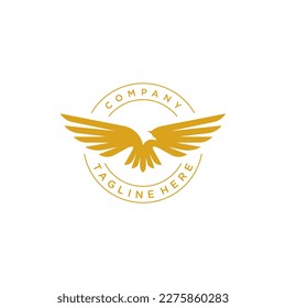Adler- oder Falcon-Logo auf moderne und einfache Weise