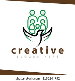 Eagle and Family community logo